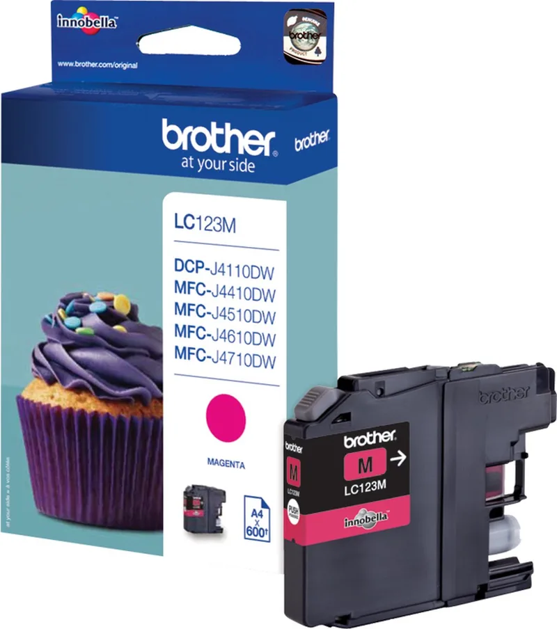 LC-123M - Inktcartridge fra Brother i Magenta – produktbillede