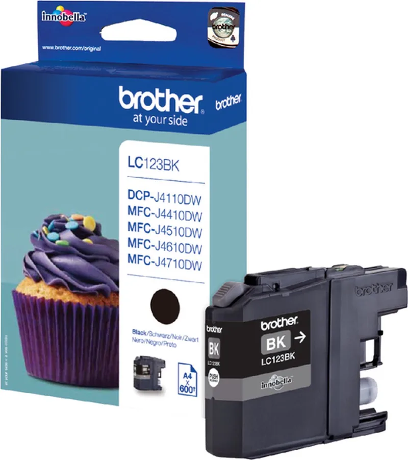 LC-123VALBPDR - Inktcartridge Origineel - 4 stuk(s) / Cyaan, magenta, Geel van Brother in Zwart – productfoto