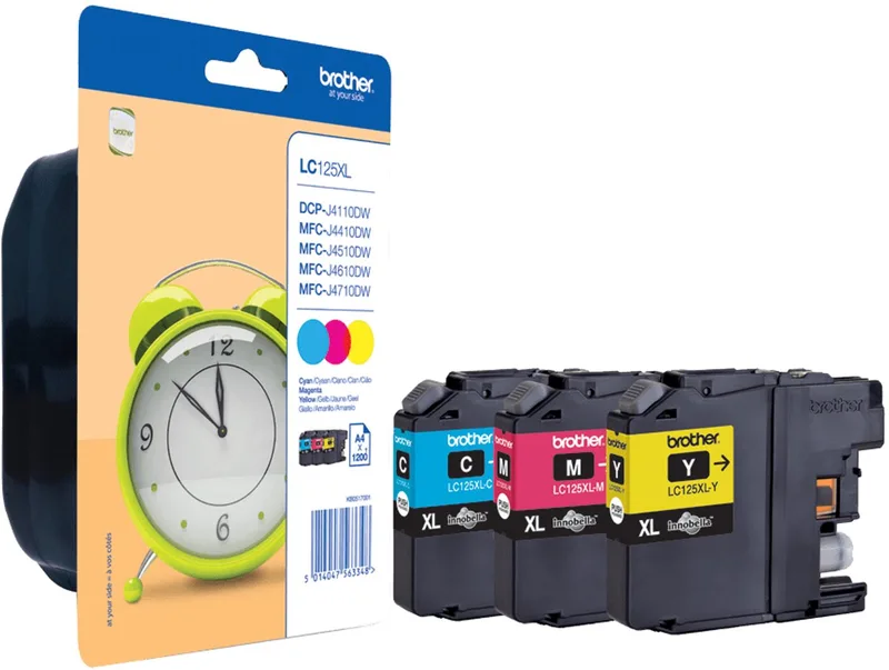 LC-125XL - Inktcartridge / Geel / Cyaan / Magenta / Hoge Capaciteit de Brother en Multicolore – photo produit