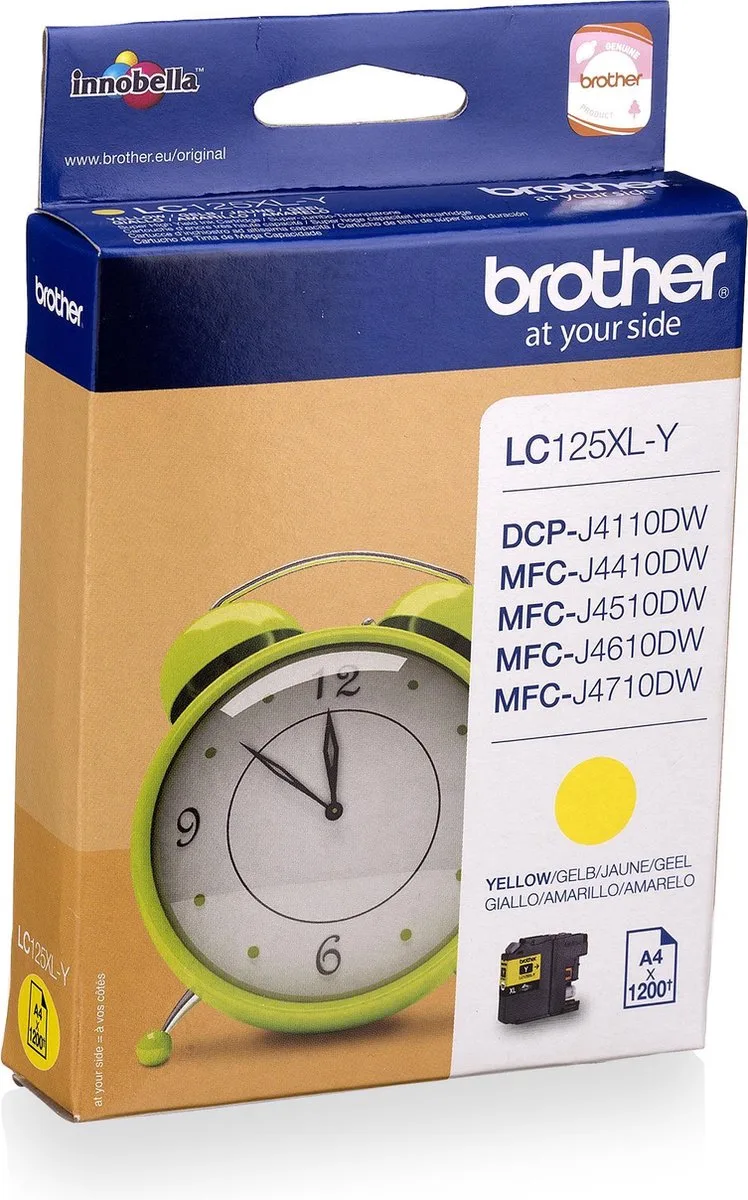 LC-125XLYBP - Inktcartridge / Hoge Capaciteit von Brother in Gelb – Produktfoto