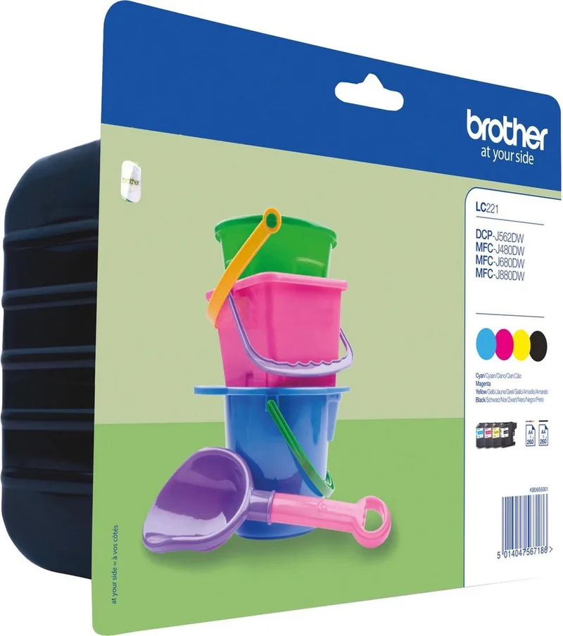LC-221VALBPDR - Inkt - MultiPack | Milieu vriendelijke verpakking de Brother en Noir, Cyan, Magenta, Jaune – photo produit