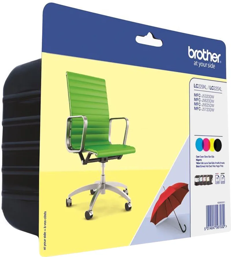 LC-229XL - Inktcartridge / Zwart / Cyaan / Magenta / Geel by Brother in Black – product photo