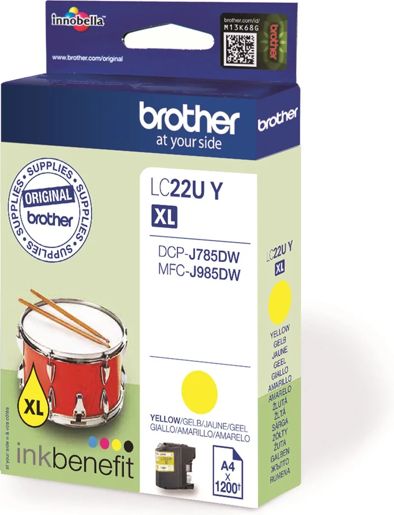 LC-22UY - Inktcartridge de Brother en Jaune – photo produit