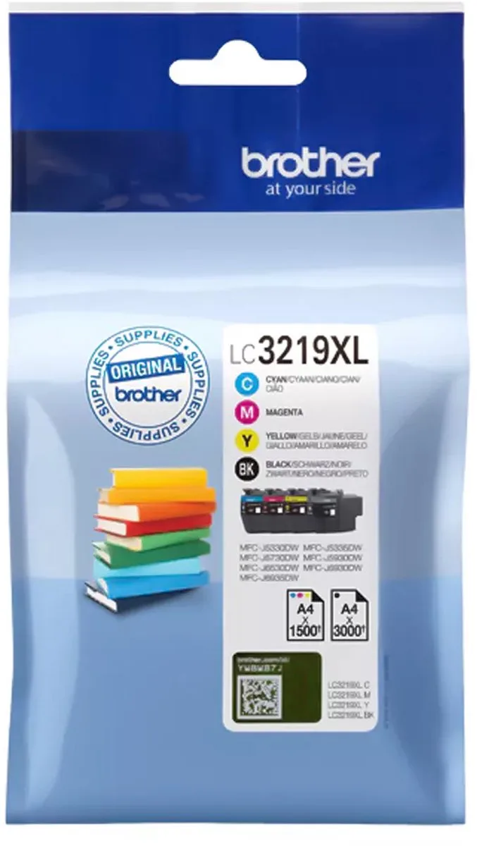 LC-3219XLVAL - Inktcartridge - Zwart / Cyaan / Magenta van Brother in Geel – productfoto 1 van 2