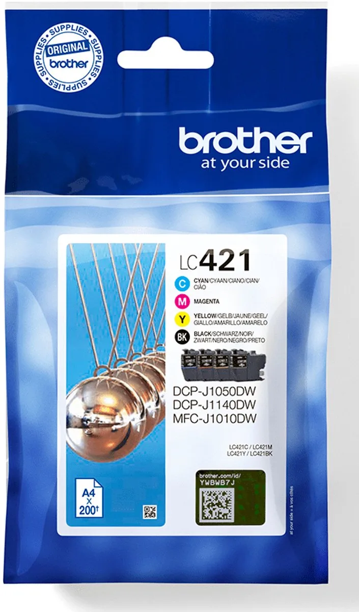 LC-421VAL - Originele Cartridge - Standaard formaat - Zwart, Cyaan, Magenta, Geel de Brother en Kleur – photo produit