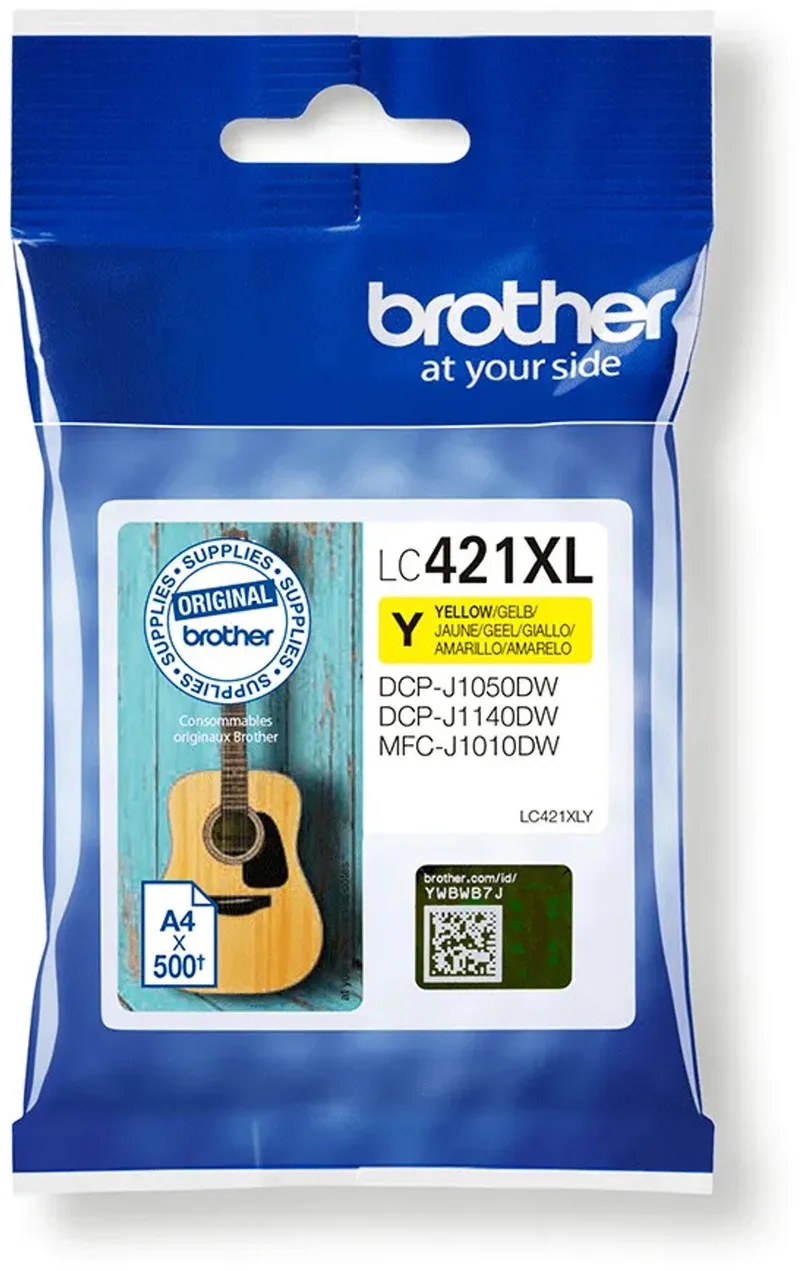 LC-421XLY - Originele Cartridge - Hoge capaciteit van Brother in Geel – productfoto 1 van 3