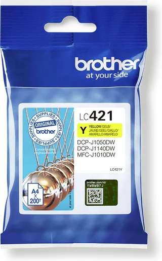 LC-421Y - Originele Cartridge - Standaard formaat by Brother in Yellow – product photo 1 of 3