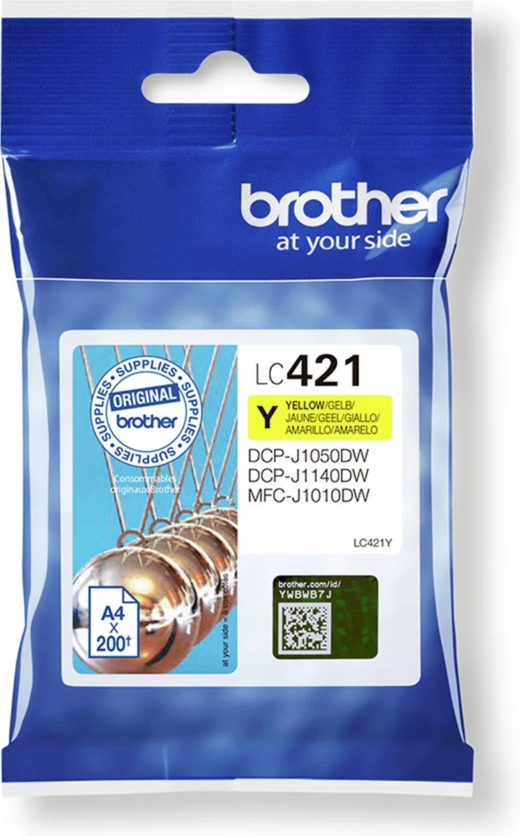 LC-421Y - Originele Cartridge - Standaard formaat by Brother in Yellow – product photo 1 of 3