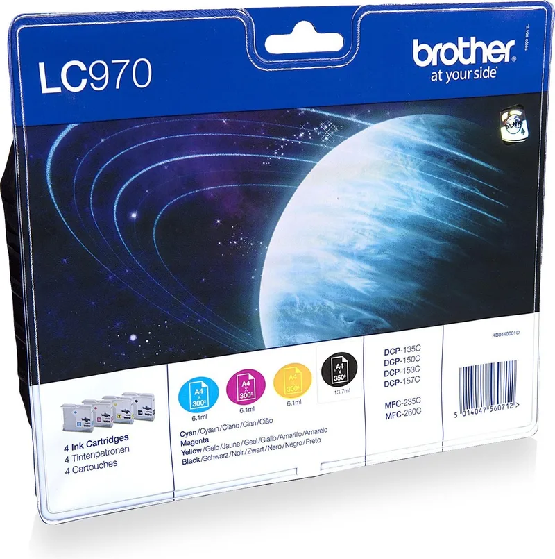 LC-970VALBP - Inktcartridge / Zwart / Magenta / Geel / Cyaan fra Brother i 4-kleuren – produktbillede