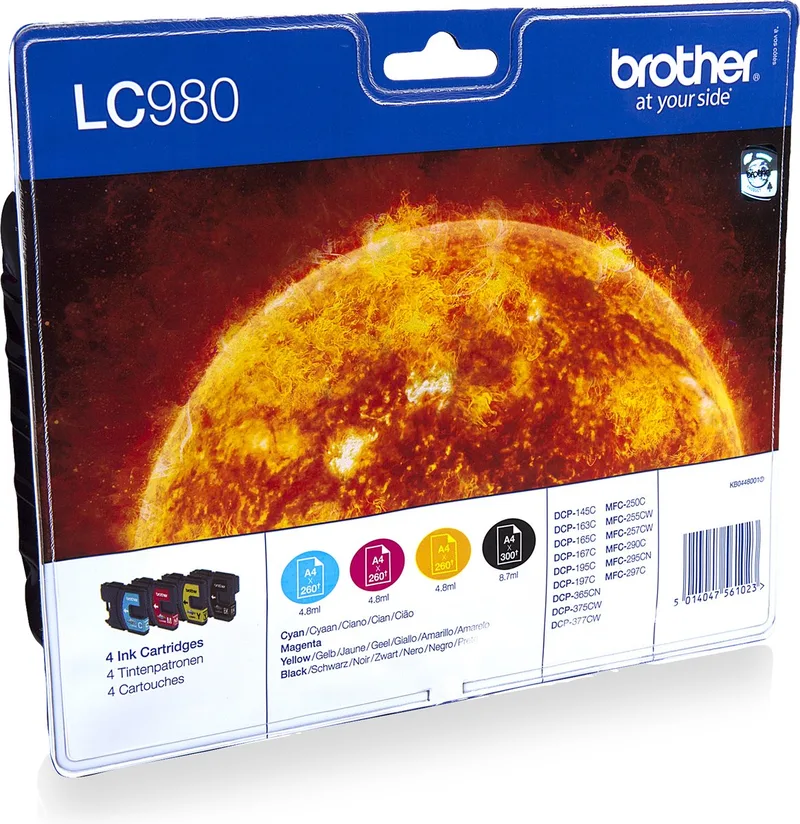 LC-980VALBP - Inktcartridges / Cyaan / Magenta / Geel fra Brother i Sort – produktbillede