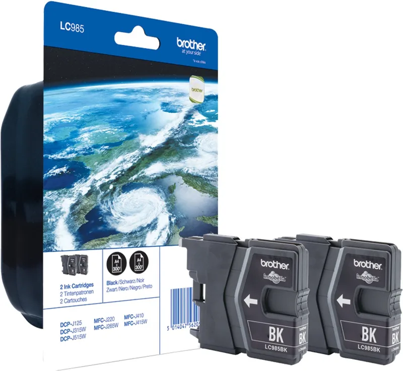 LC-985BKBP2 Inktcartridge fra Brother i Sort – produktbillede
