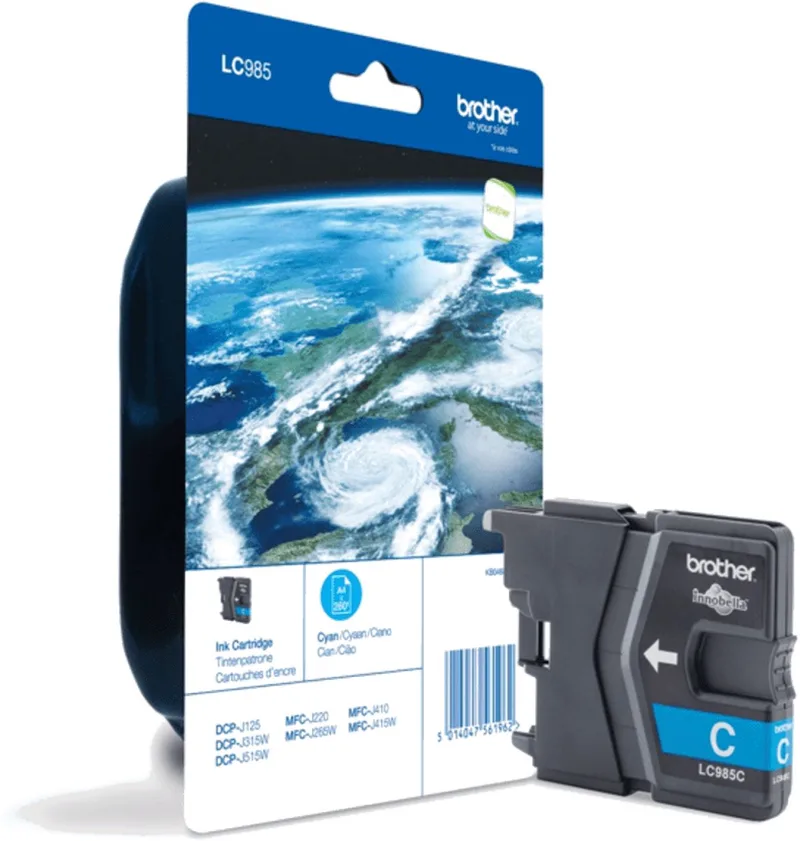 LC-985CBP - Inktcartridge fra Brother i Cyaan – produktbillede