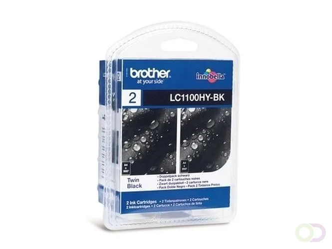 LC1100HYBKBP2 inktcartridge 2 stuk(s) Origineel Zwart (LC1100HYBKBP2) van Brother – productfoto