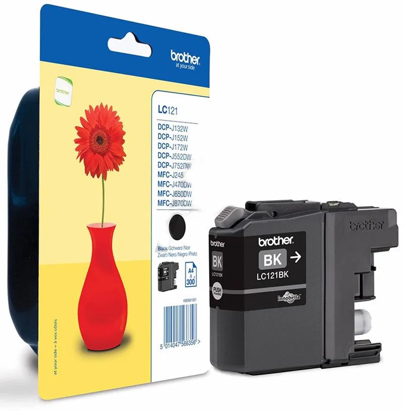 LC121BK inktcartridge 1 stuk(s) Origineel by Brother in Black – product photo