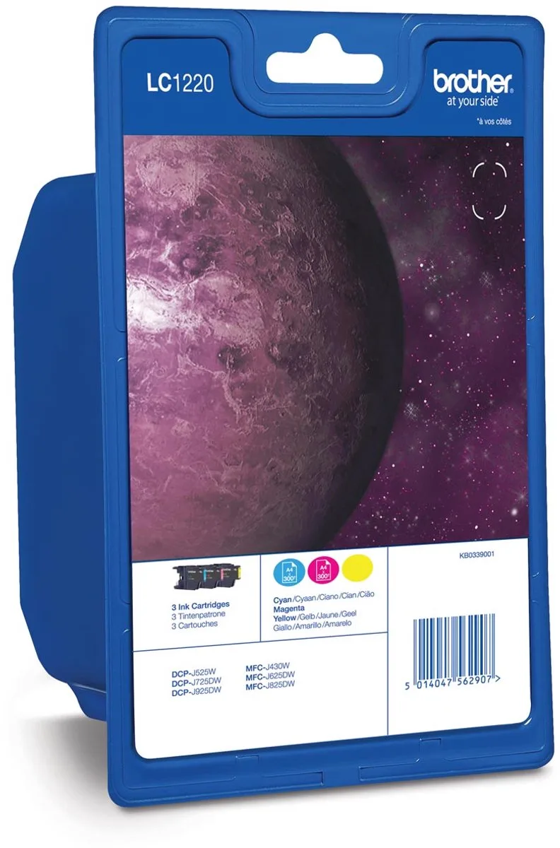 LC1220RBWBP inktcartridge 3 stuk(s) Origineel Cyaan, Magenta, Geel de Brother en Kleur – photo produit