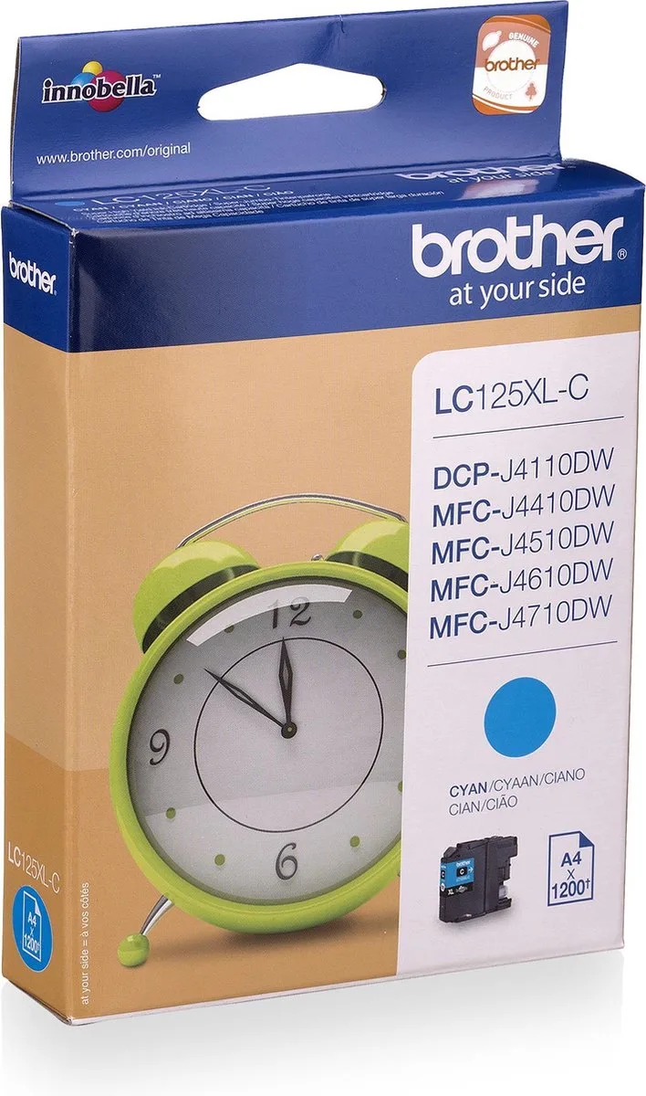 LC125XLC - Inktcartridge - Hoge Capaciteit by Brother in Cyaan – product photo