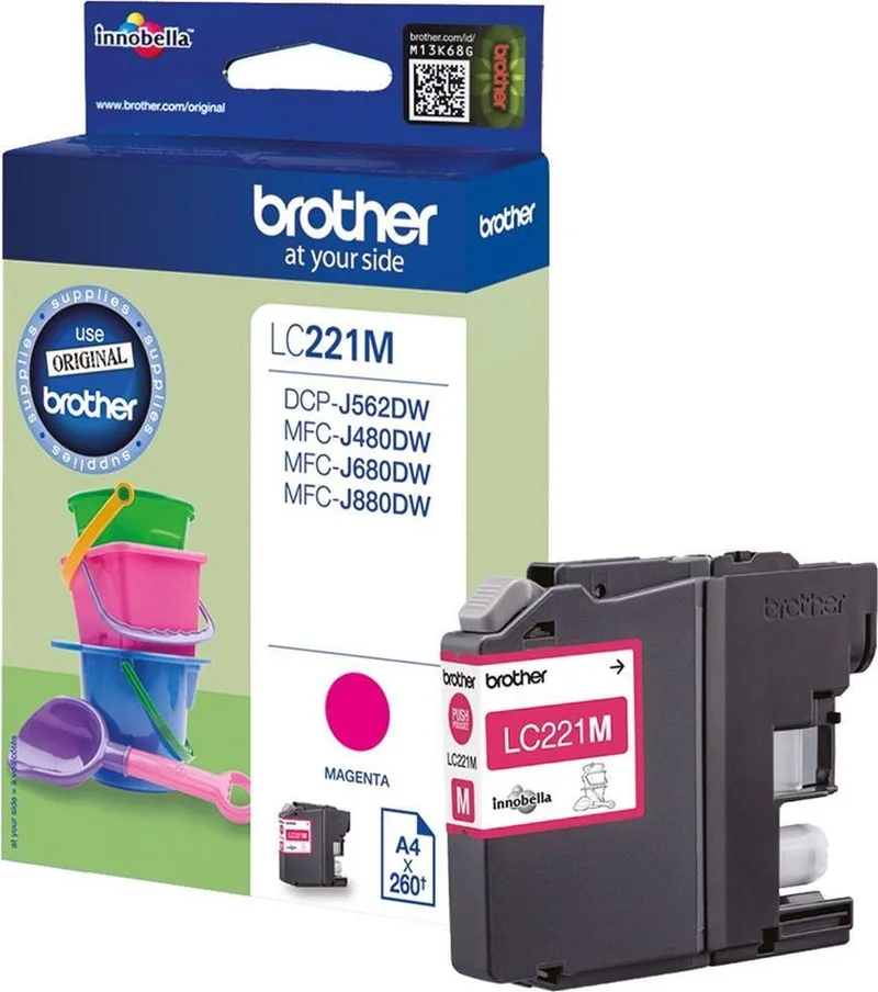 LC221M - Inktcartridge från Brother i Magenta – produktbild