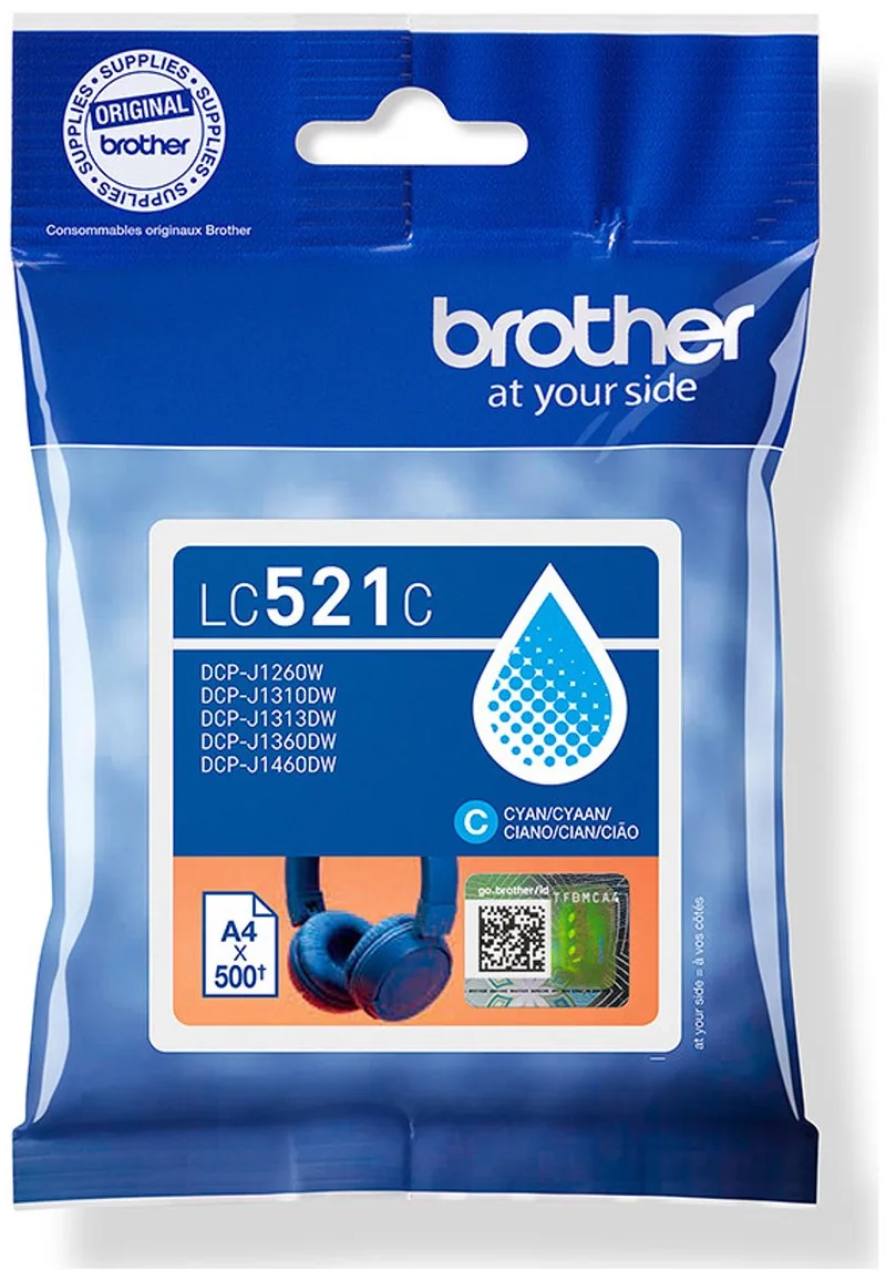 LC521C inktcartridge 1 stuk(s) Origineel by Brother in Cyaan – product photo