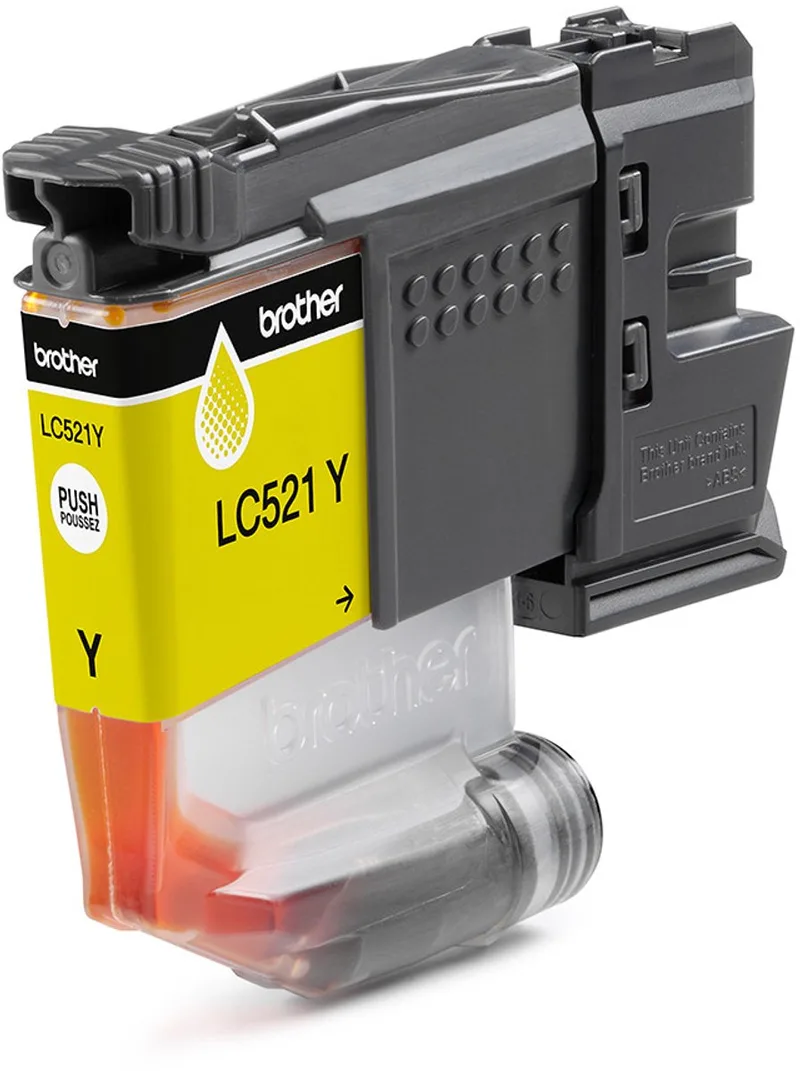LC521Y inktcartridge 1 stuk(s) Origineel by Brother in Yellow – product photo