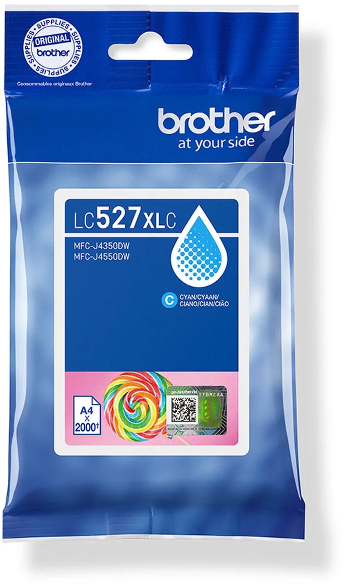 LC527XLC inktcartridge 1 stuk(s) Origineel Hoog (XL) rendement by Brother in Cyaan – product photo