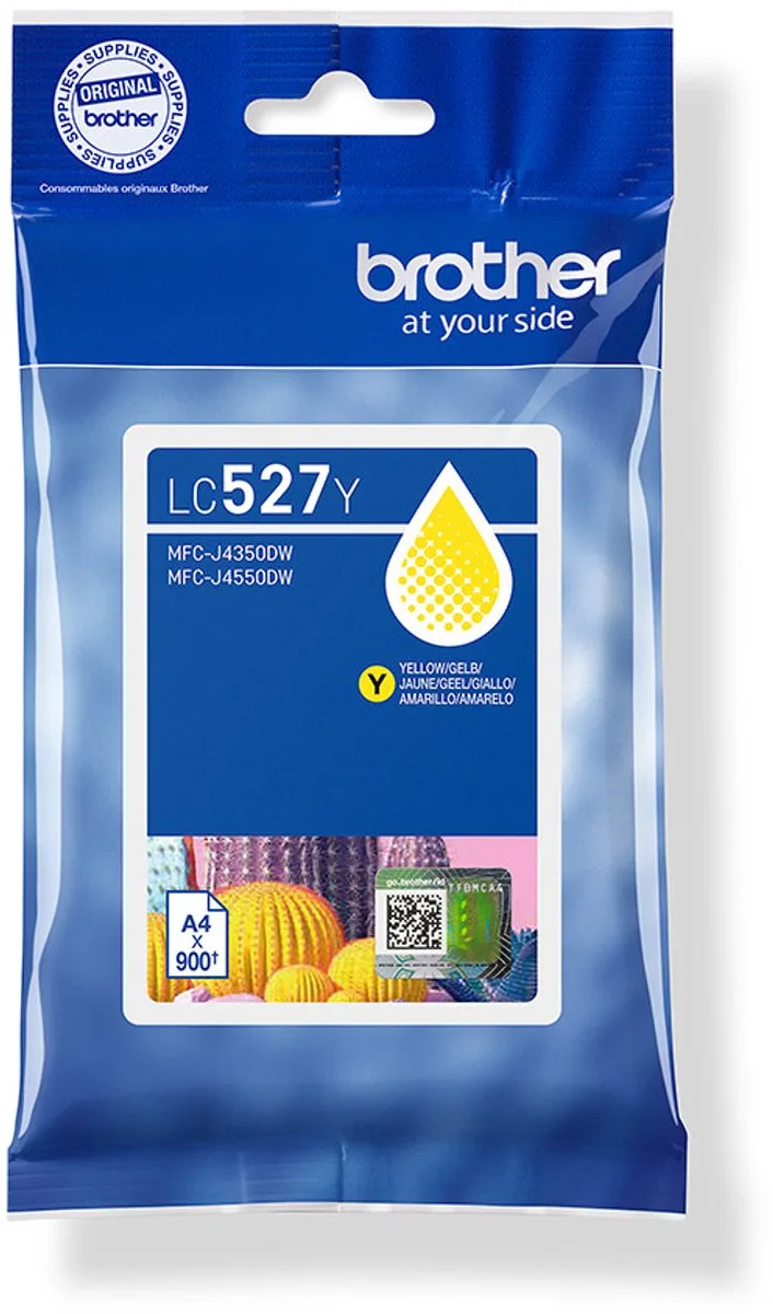 LC527Y inktcartridge 1 stuk(s) Origineel van Brother in Geel – productfoto