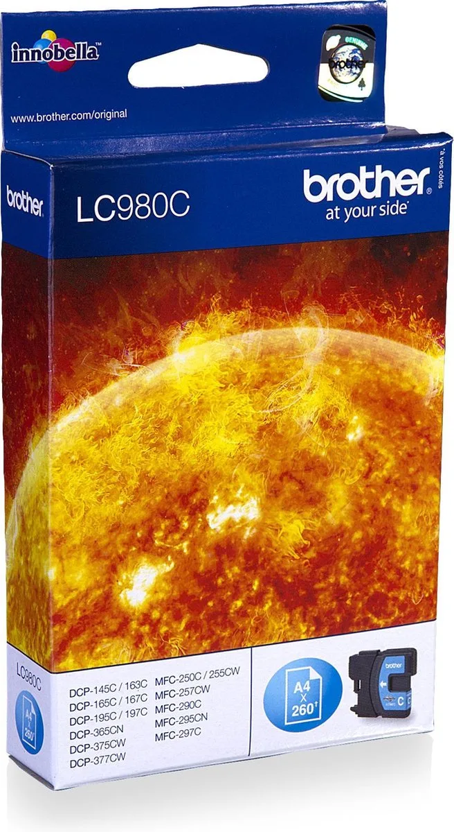 LC980C - Inktcartridge / Cyan by Brother in Cyaan – product photo