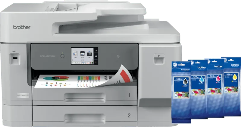 MFC-J6975DW + 1 set extra XL cartridges van Brother – productfoto