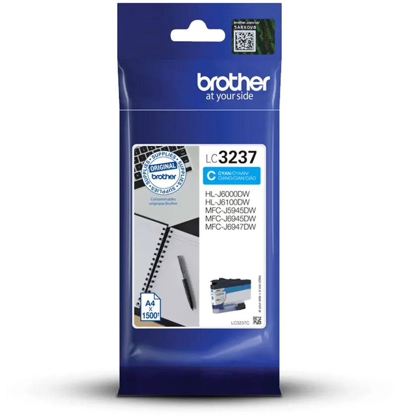 Original Ink Cartridge Brother LC-3237C fra Brother i Cyan – produktbillede
