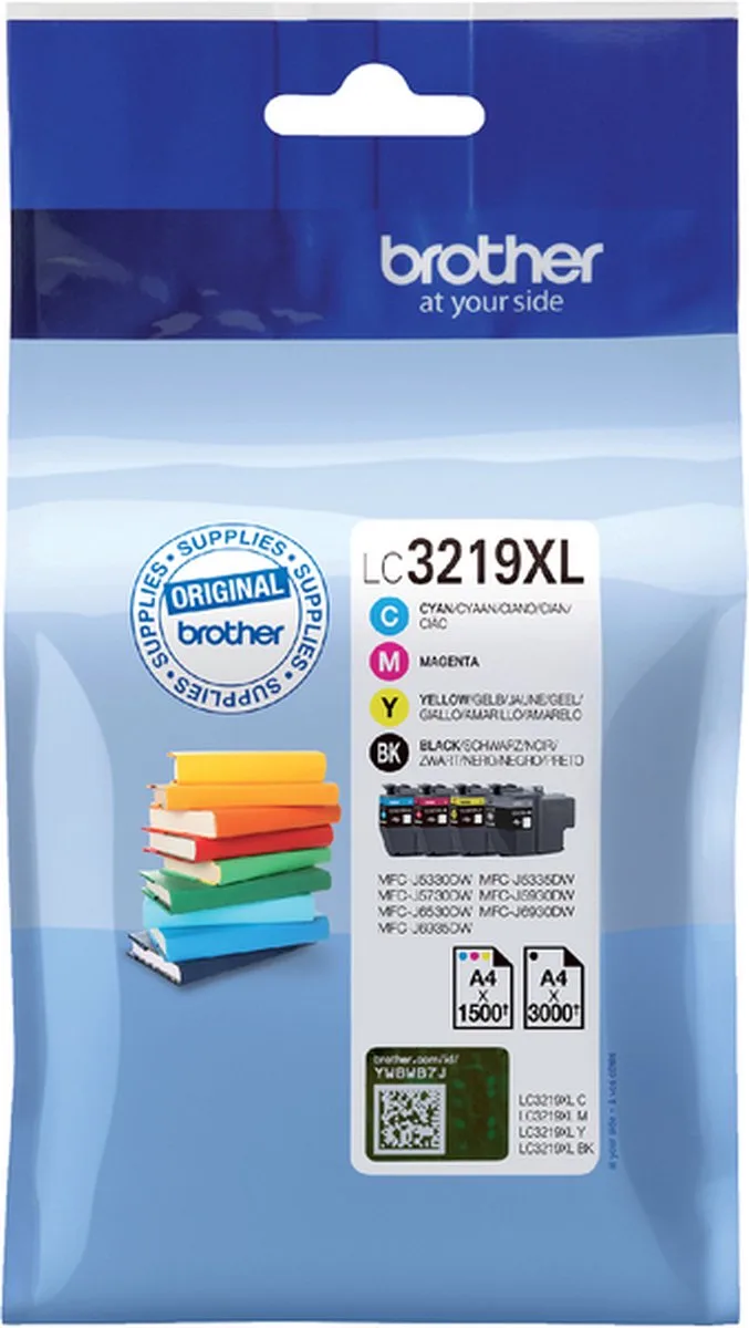 Original Ink Cartridge Brother LC3219XL Black/Cyan/Magenta/Yellow van Brother in Zwart – productfoto