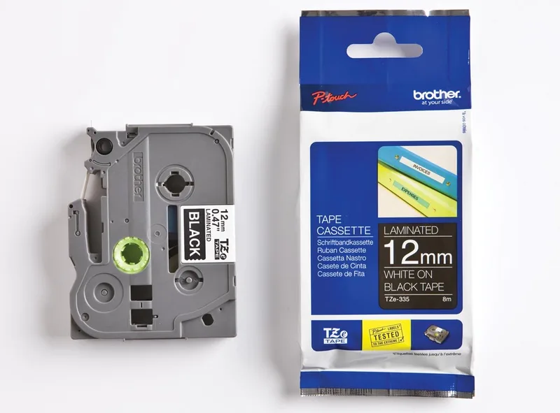 Original Ink Cartridge Brother TZ335 White/Black by Brother in Wit op zwart – product photo