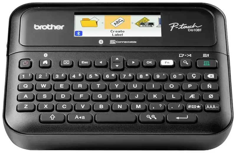 P-touch D610BT Beschriftungsgerät Geeignet für Schriftband: TZe 3.5 mm, 6 mm, 9 mm, 12 mm, 18 mm, 24 mm de Brother – photo produit 1 sur 3