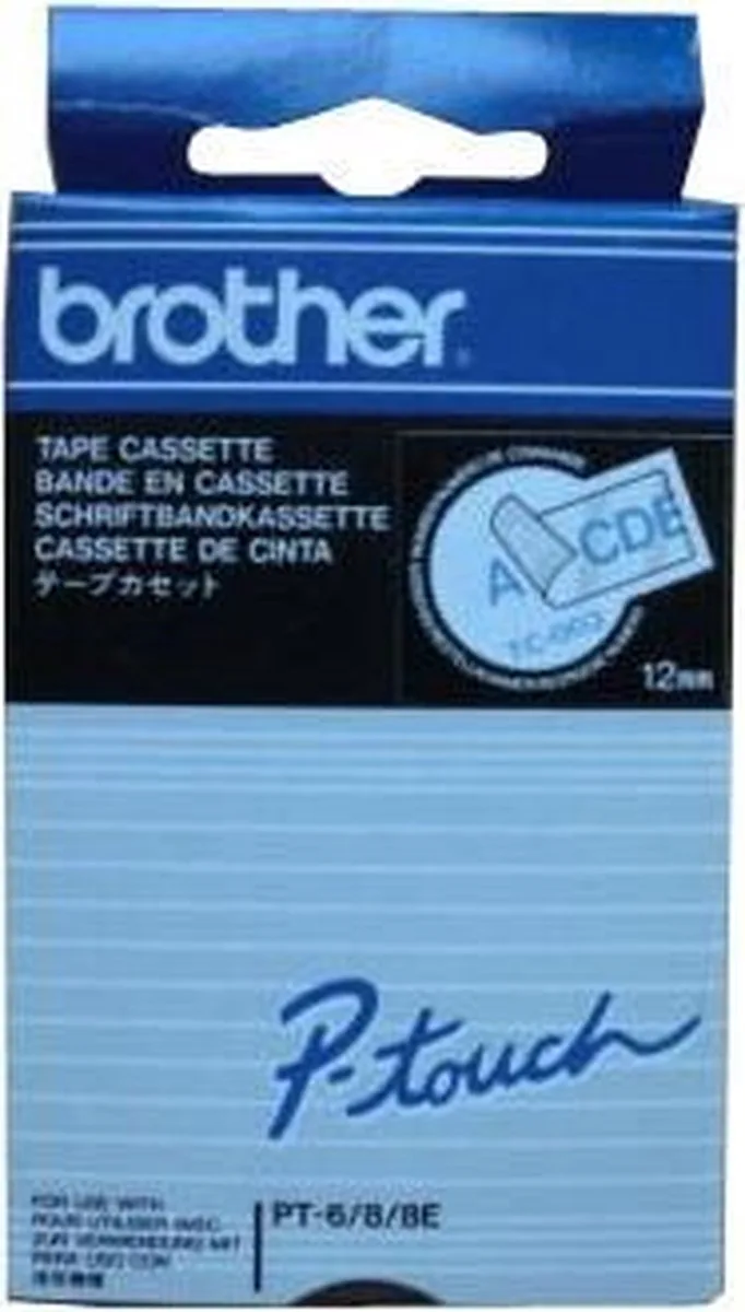 P-TOUCH TAPE CASETTE INSTANT 12MM X 7.7M van Brother in Blauw – productfoto