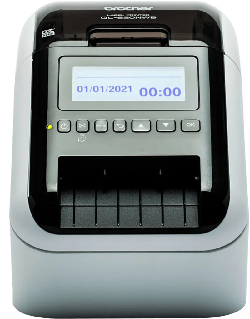 QL-820NWBVMXX1 labelprinter Direct thermisch Kleur 300 x 600 DPI 176 mm/sec Bedraad en draadloos Ethernet LAN DK Wifi Bluetooth van Brother in Zwart, Wit – productfoto