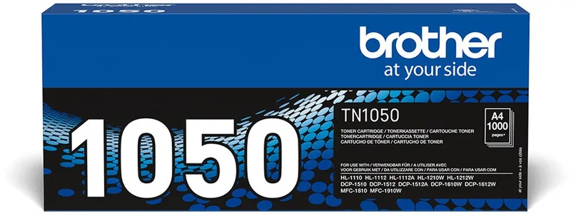 TN-1050 tonercartridge 4 stuk(s) Origineel van Brother in Zwart – productfoto
