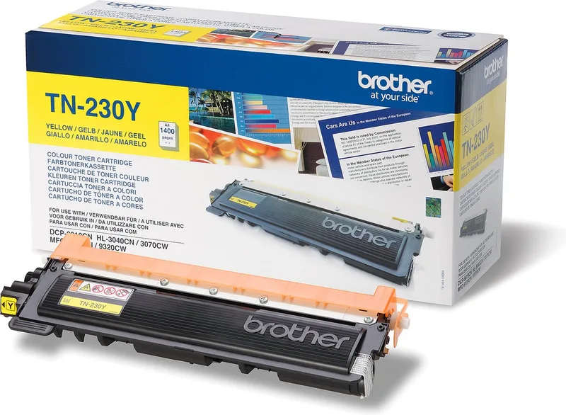 TN-230Y Tonercartridge van Brother in Geel – productfoto