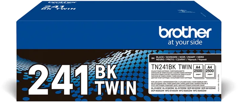 TN-241BKTWIN Tonercartridge Black van Brother in Zwart – productfoto