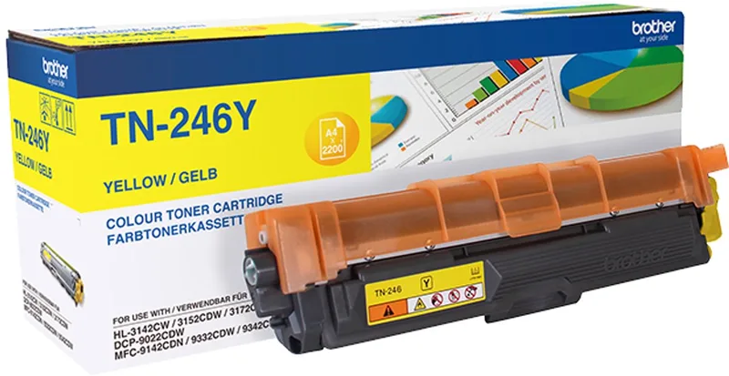 TN-246Y - Tonercartridge van Brother in Geel – productfoto