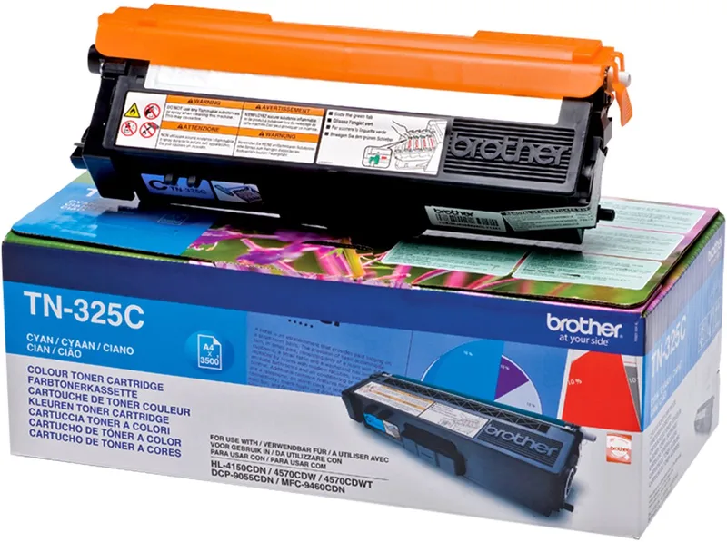 TN-325C Tonercartridge by Brother in Cyaan – product photo