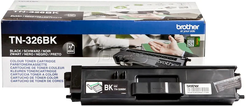 TN-326BK tonercartridge high capacity 4.000 pagina's 1-pack fra Brother i Sort – produktbillede