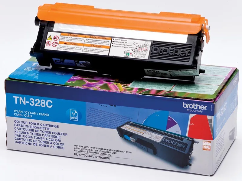 TN-328C - Tonercartridge von Brother in Cyaan – Produktfoto