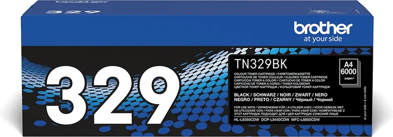 TN-329BK tonercartridge extra high capacity 6.000 pagina's 1-pack von Brother in Schwarz – Produktfoto