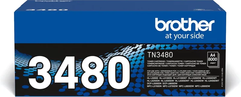TN-3480 - Toner van Brother in Zwart – productfoto 1 van 2