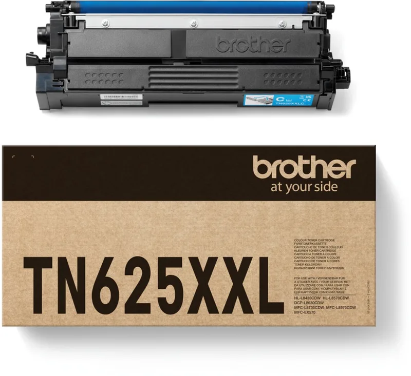 TN-625XXLC tonercartridge 1 stuk(s) Origineel fra Brother i Cyaan – produktbillede
