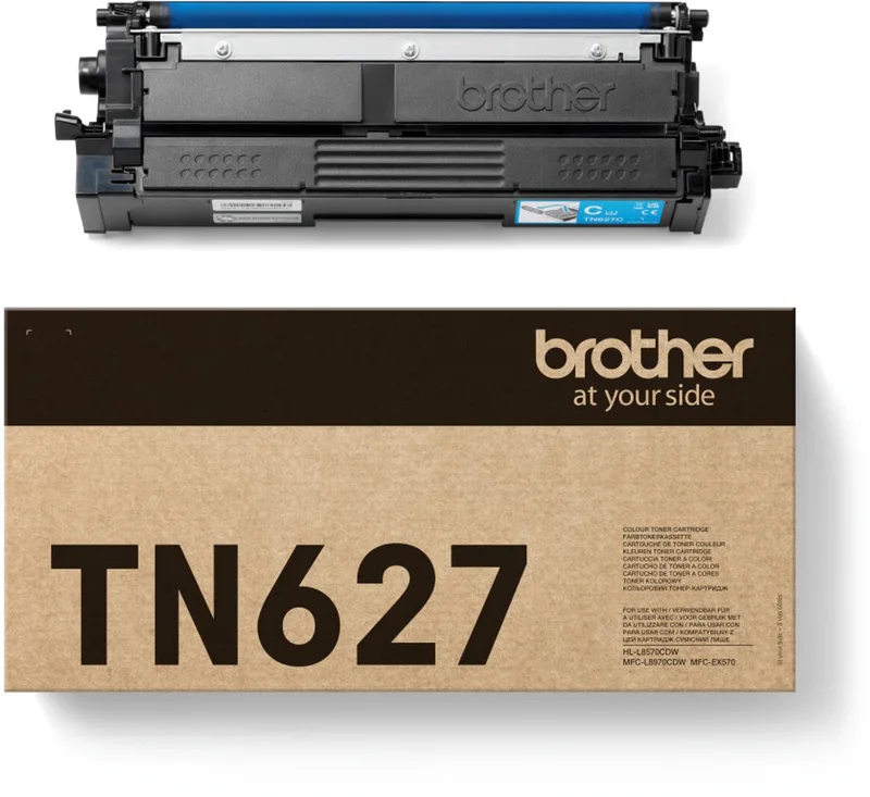 TN-627C tonercartridge 1 stuk(s) Origineel von Brother in Cyaan – Produktfoto
