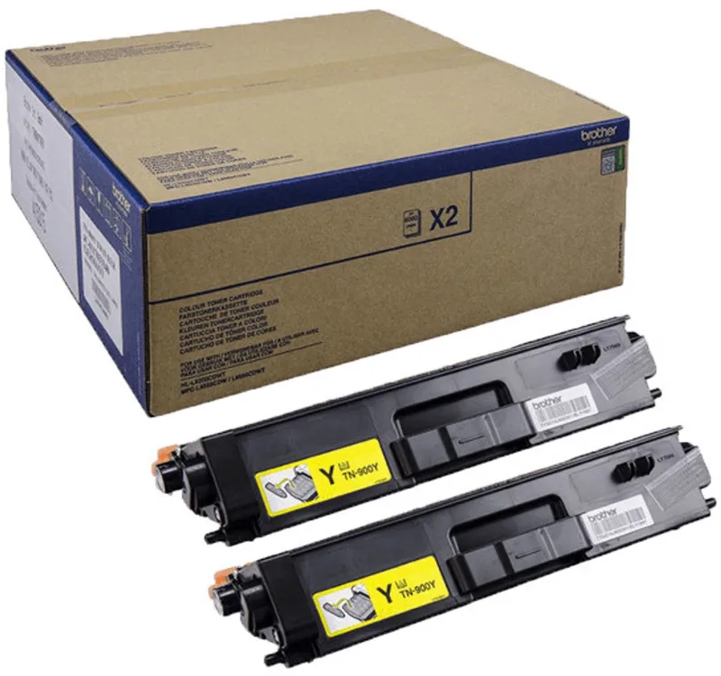 TN-900YTWIN Toner 12000pagina's toners & lasercartridge van Brother in Geel – productfoto