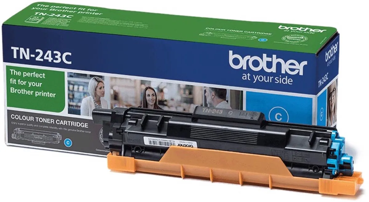 toner, 1.000 pagina's, OEM TN-243C, 4 stuks van Brother in Cyaan – productfoto