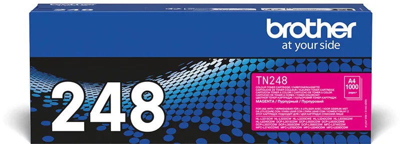 toner, 1.000 pagina's, OEM TN-248M, 4 stuks de Brother en Magenta – photo produit