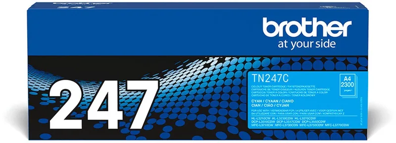 toner, 2.300 pagina's, OEM TN-247C, 4 stuks van Brother in Cyaan – productfoto