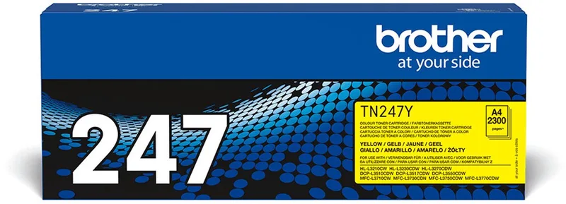 toner, 2.300 pagina's, OEM TN-247Y, 4 stuks de Brother en Jaune – photo produit