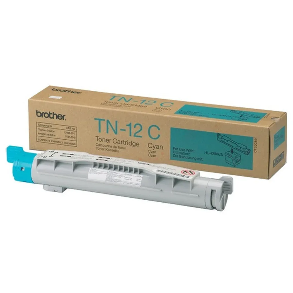 TN-12C Tonerkassett cyan 6.000 sidor från Brother – produktbild